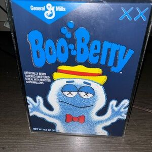 KAWS x Boo Berry Cereal with acrylic display